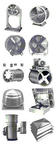 Engineering of through the wall exhaust fans, airflow exhaust ventilators, fume hood exhaust fans, roof / wall supply blowers, paint booth ventilation fans, high pressure air blowers, air pressure blowers, high temperature air blowers, rotary air blowers, air fan-blowers systems, roof blowers, roots blowers, oven / dryer exhaust ventilators, heavy-duty ventilation fans, spray booth exhaust fans, New York blowers, Dayton fans, Chicago blowers, American Coolair ventilators, ACME ventilators, Twin City fans, Aerovent fans, Cincinnati blowers.